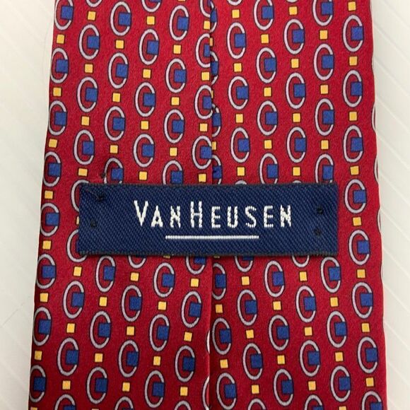 Van Heusen Mens Red Business Tie (E3) - Picture 4 of 5